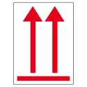 Etichetta in PVC doppie frecce orientamento NERE/ROSSE Miglior