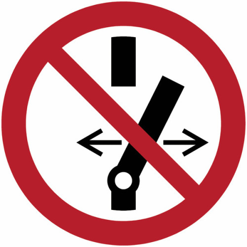 ISO 7010 Verbotszeichen „Schalterzustand nicht verändern“ –