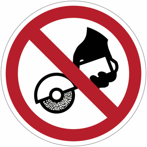 Señales de prohibición ISO 7010 "No utilizar discos con