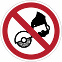 Señales de prohibición ISO 7010 "No utilizar discos con