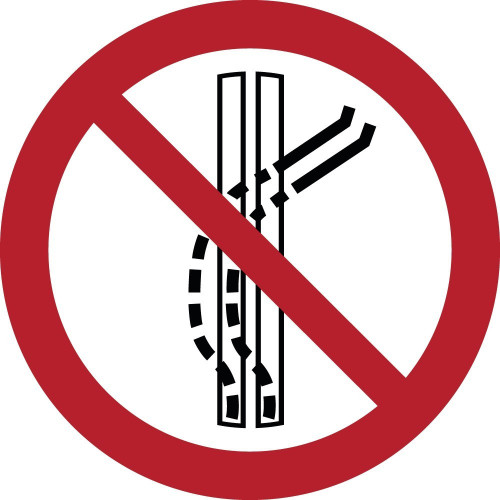 Panneaux d'interdiction ISO 7010 « Ne pas quitter la piste de