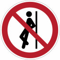 Cartelli di divieto ISO 7010 "Vietato appoggiarsi" - P041
