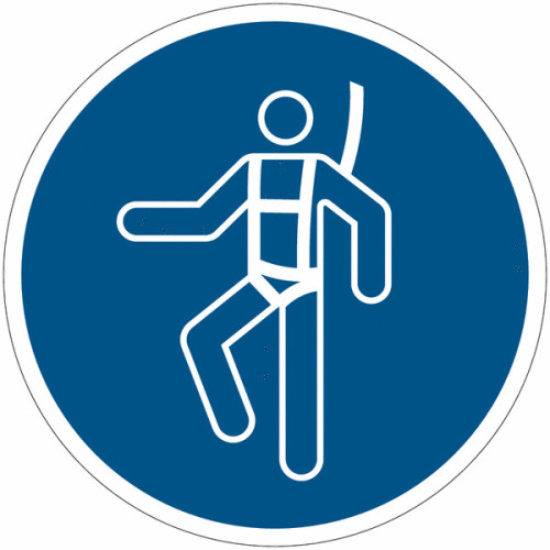 ISO 7010 Gebotszeichen „Sicherheitsgurt erforderlich“ – M018