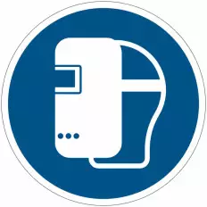 Cartelli di obbligo ISO 7010 "Maschera per saldatura