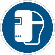 Panneaux d'obligation ISO 7010 « Masque de soudage obligatoire