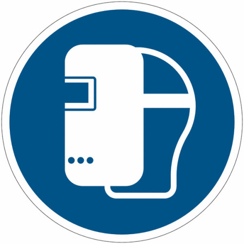 Panneaux d'obligation ISO 7010 « Masque de soudage obligatoire