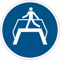 ISO 7010 Gebotszeichen „Fußgängerbrücke benutzen“ – M023 Bester