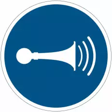 Panneaux d'obligation ISO 7010 « Klaxon obligatoire » - M029