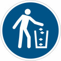 ISO 7010 Mandatory Signs "Use waste bin" - M030 Best Price