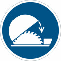 ISO 7010 Mandatory Signs "Use Adjustable Safety Guard for Table