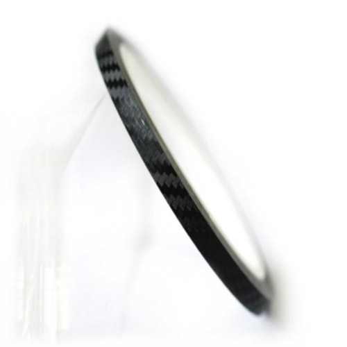 Bandes adhesives en vinyle effect carbone pour moto - 7/10mm x