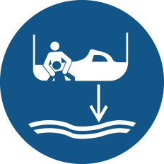 ISO 7010 Mandatory Signs "Requirement to Lower Lifeboat into