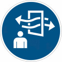 Panneaux d'obligation ISO 7010 « Ventiler avant et pendant