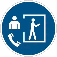 ISO 7010 Gebotszeichen „Zutritt nur mit externer Aufsicht“ –