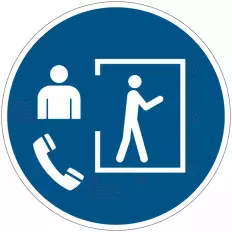 ISO 7010 Mandatory Signs "Access only with external supervisor"