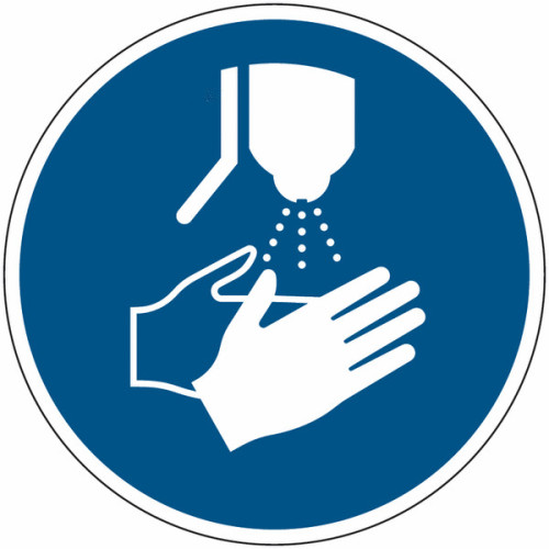 Placas de Higienização Obrigatória das Mãos ISO 7010 - M061