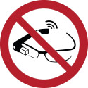 ISO 7010 Prohibition Signs "Multimedia Spectacles Prohibited" -