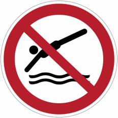 ISO 7010 "No Diving" Prohibition Signs - P052 Best Price, shop