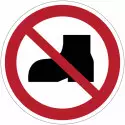 Panneaux d'interdiction ISO 7010 « Ne pas porter de chaussures