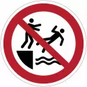 Señales de prohibición ISO 7010 "No introducir en el agua" -