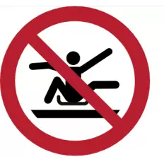 Cartelli di divieto ISO 7010 "Vietato uscire/sporgersi dalla