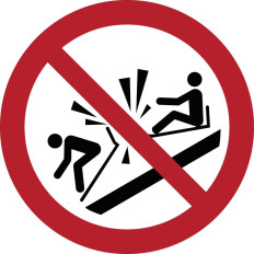 ISO 7010 Prohibition Signs "No Ramming of Sleds" - P047 Best