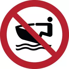 ISO 7010 Prohibition Signs "No Personal Watercraft" - P057 Best