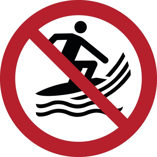 ISO 7010 „Surfen verboten“ Verbotsschilder – P059 Bester Preis