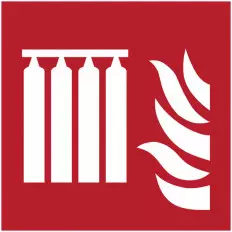 Panneau de sécurité incendie ISO 7010 « Système d'extinction