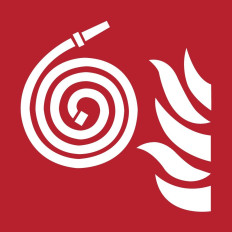 ISO 7010 Klebeplatte für Hydrantenschläuche – F019 Bester