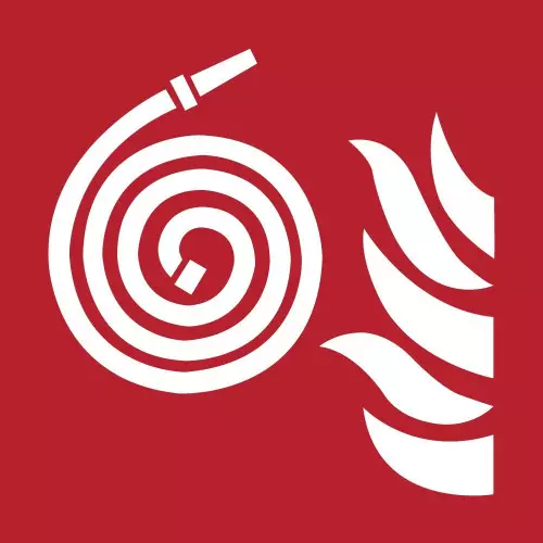 Panel adhesivo para mangueras de hidrante contra incendios ISO