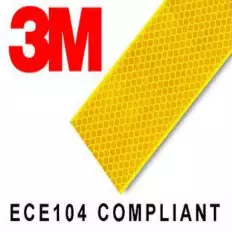 6 Rettangoli adesivi riflettenti realizzati con materiale 3M™ 2
