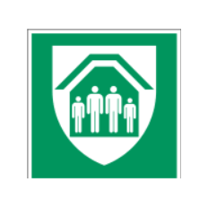 ISO 7010 „Zufluchtsort“ Klebeplatte – E021 Bester Preis, Online