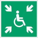 ISO 7010 "Assembly Point for Persons with Disabilities"