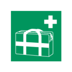 ISO 7010 „Notfalltasche“ Klebeplatte – E027 Bester Preis