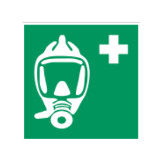 ISO 7010 "Oxygen Mask" Adhesive Panel - E029