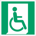 ISO 7010 "Emergency exit on the right for disabled persons"