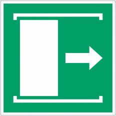 Pannello adesivo ISO 7010 "Porta con apertura scorrevole verso