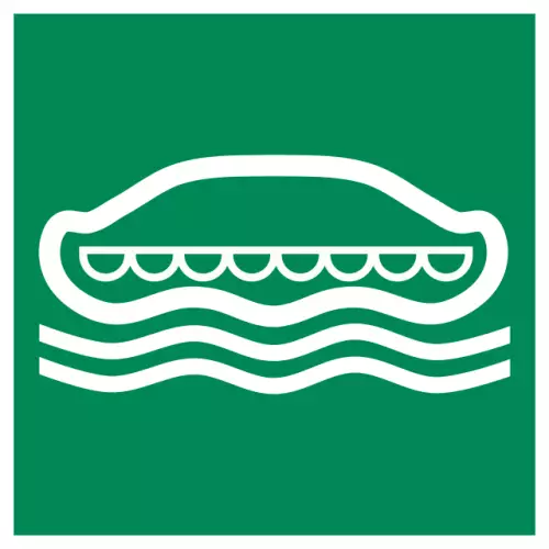 ISO 7010 „Rettungsinsel“-Klebeplatte – E036 Bester Preis