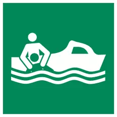 Panneau adhésif « Canot de sauvetage » ISO 7010 - E037 Vente en