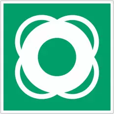 ISO 7010 „Rettungsring“-Klebeplatte – E040 Bester Preis, Online