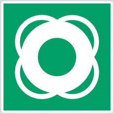 Panneau adhésif « Bouée de sauvetage » ISO 7010 - E040 Vente en