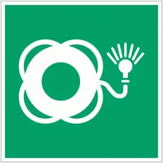 ISO 7010 „Rettungsring mit Licht“ Klebeplatte - E042 Bester