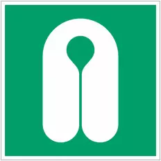 Pannello adesivo ISO 7010 "Giubbotto di salvataggio" - E044