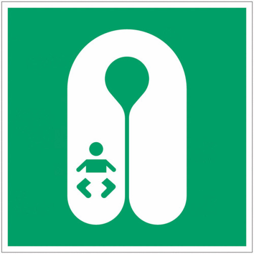 Autocollant ISO 7010 « Gilet de sauvetage pour nourrissons » -