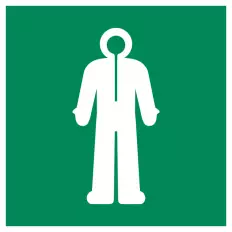 Pannello adesivo ISO 7010 "Tuta di protezione" - E056 Miglior