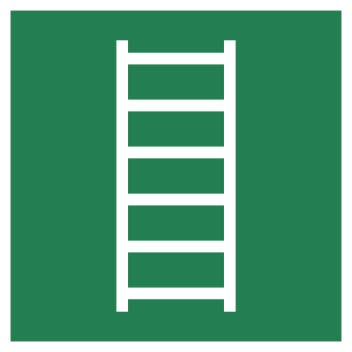 Panel adhesivo ISO 7010 "Escalera de emergencia" - E059 Mejor