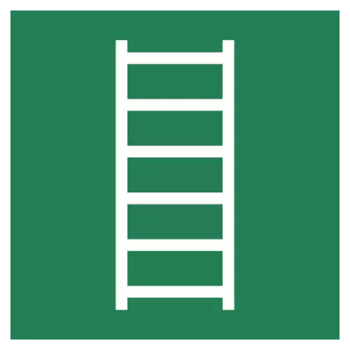 Panneau adhésif « Escalier de secours » ISO 7010 - E059 Vente