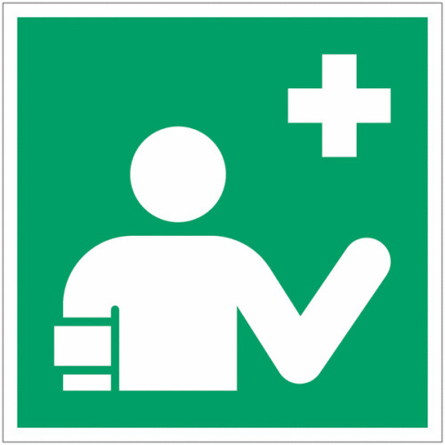 ISO 7010 Klebetafel „Erste-Hilfe-Punkt“ – E064 Bester Preis