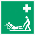 Panneau adhésif « Tapis d'évacuation » ISO 7010 - E067 Vente en